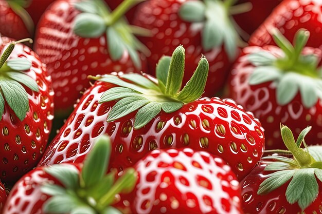 fresas frescas en un mercadofresas frescas en un mercadovista cercana de fresas en el jardín