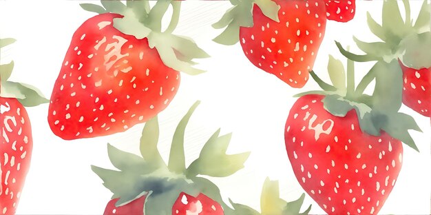 Fresas maduras con hojas sobre un fondo blanco