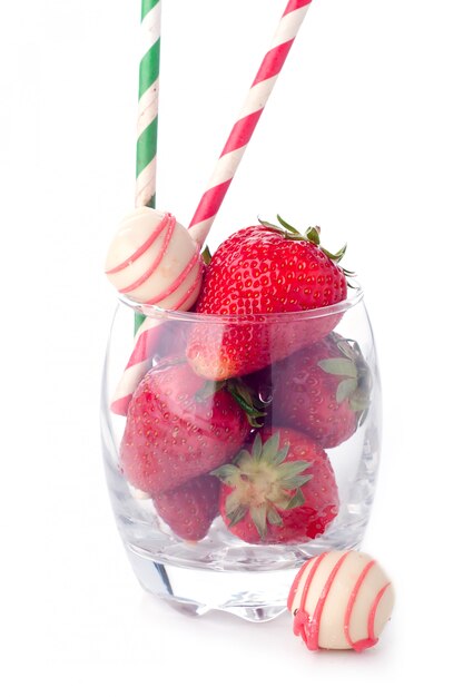 fresas en un vaso