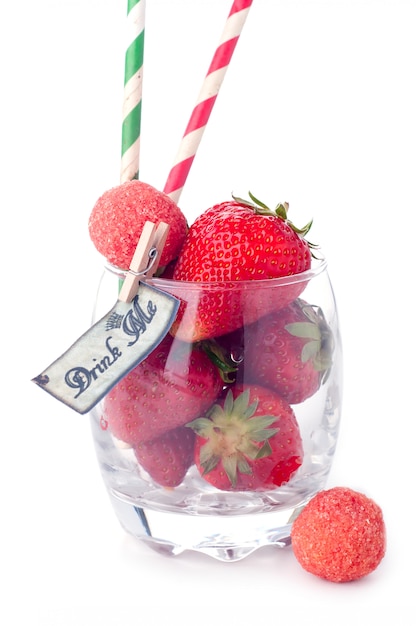 fresas en un vaso