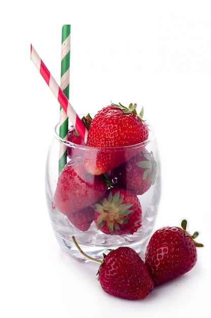 Fresas en un vaso