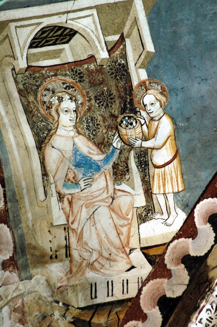 Foto fresco antigo e pintura