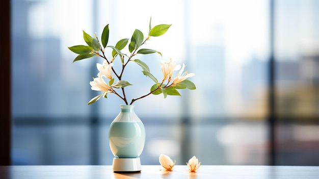 Frescor e beleza na natureza uma única flor em um vaso