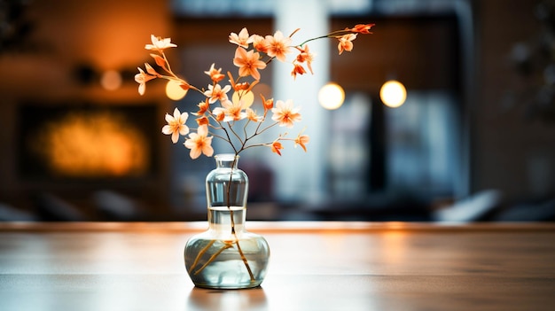 Frescor e beleza na natureza uma única flor em um vaso