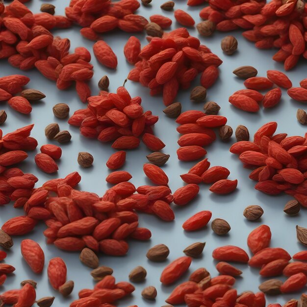 Frescura de las bayas de goji rojas de primer plano