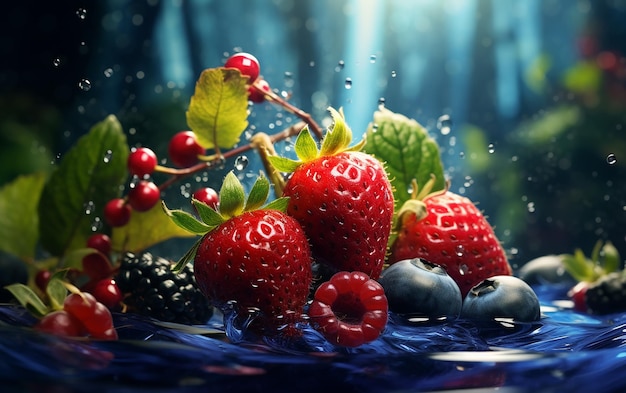 La frescura de la naturaleza Alimentación saludable con frutas orgánicas vibrantes