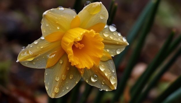 La frescura de la primavera en una sola flor generada por la IA