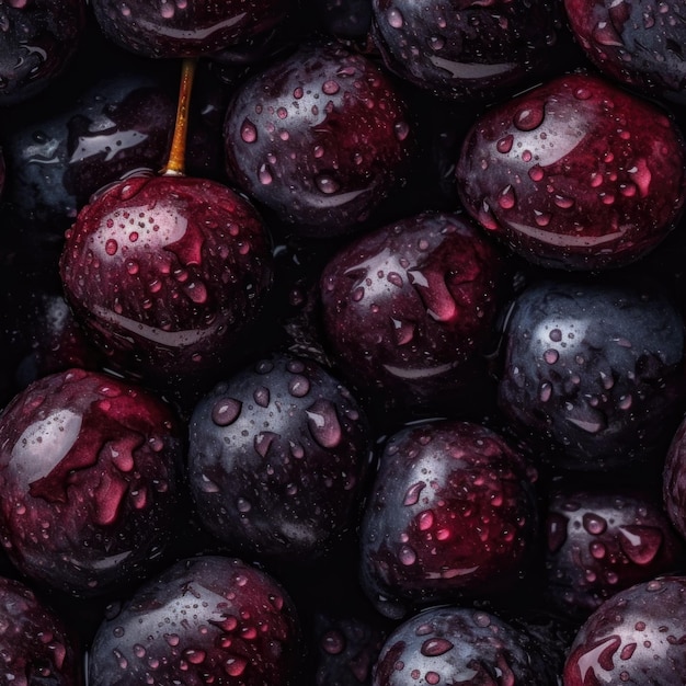 Fresh Berries Seamless texture é uma mistura vibrante e suculenta de diferentes tipos de bagas
