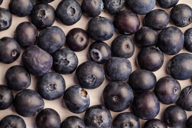 Fresh blueberries in close up