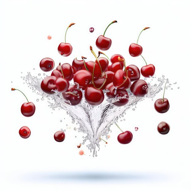 Fresh Cherry Splash en IA generativa de alta resolución