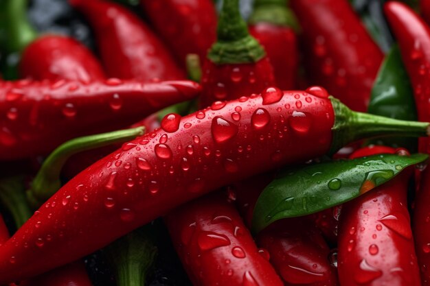 Fresh Chilli Peppers Ai generativo