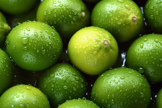 Fresh Lime Fruits Ai generativo