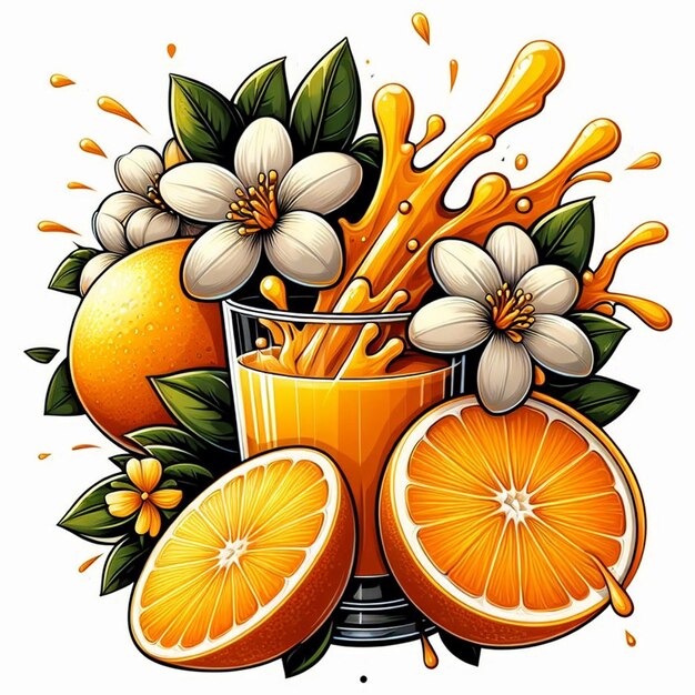 Fresh Orange für Social-Media-Template-Design-Post-Banner und Orangensaft