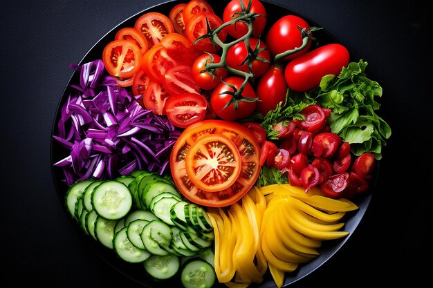 Fresh Vegan Delight Colorful Salad Bowl (Taça de Salada Colorida)