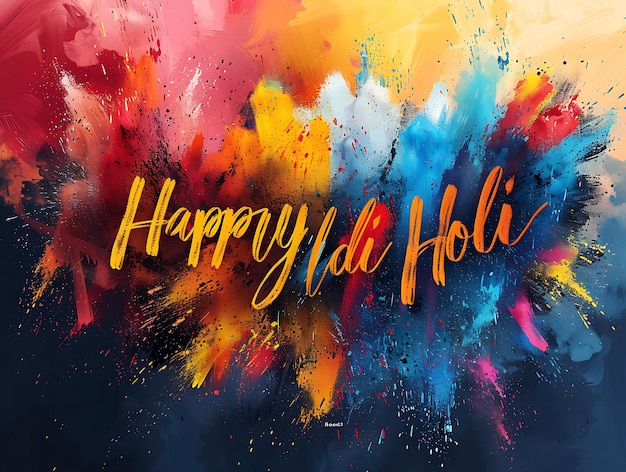 Freudige Feier Die faszinierenden Augenblicke des Lachens und der Farbe beim Holi-Festival