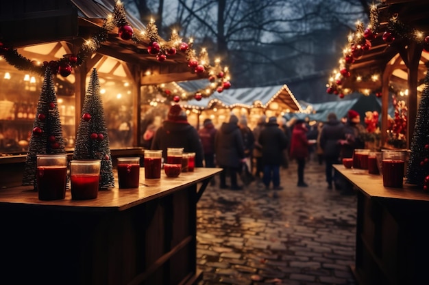 Freudige Weihnachtsmesse mit festlichen Vergnügungen