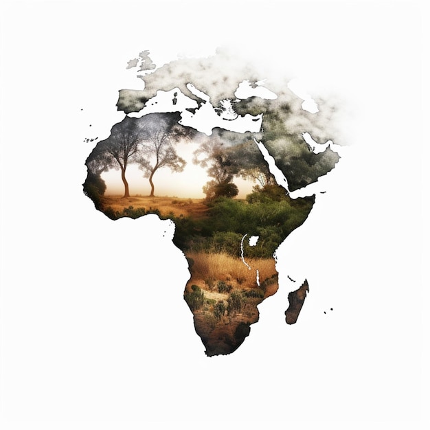 África con fondo transparente de alta calidad ultra hd