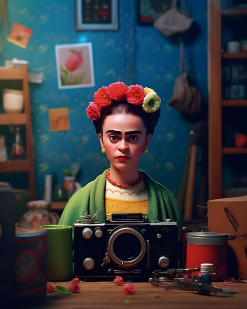 Foto frida kahlo genera la ia