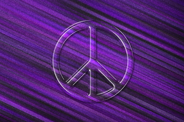 Friedenszeichen Friedenssymbol Hippie-Symbol Violett-Hintergrund