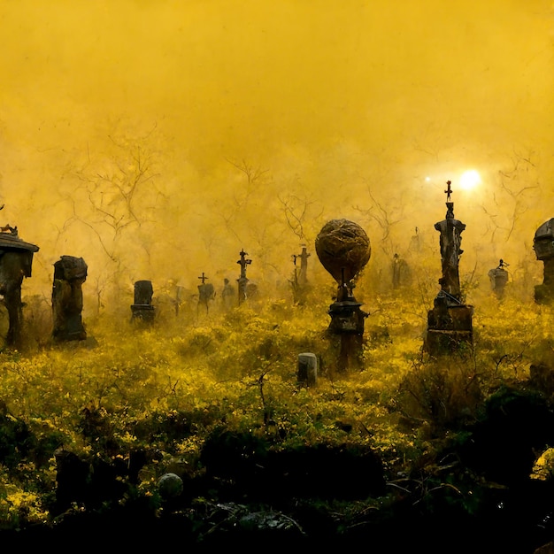 Friedhof-Halloween-Hintergrund