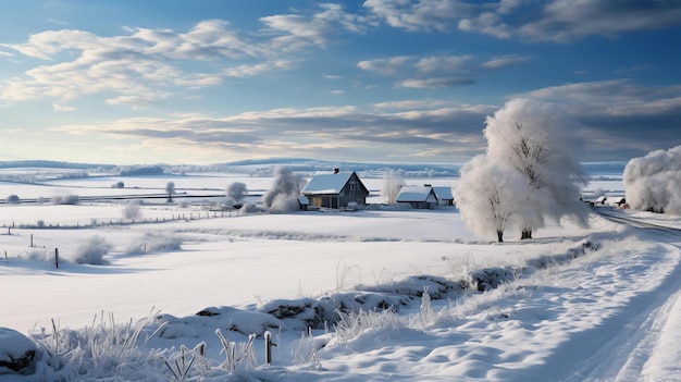 Friedliche, wunderschöne Landschaft, Winterlandschaft