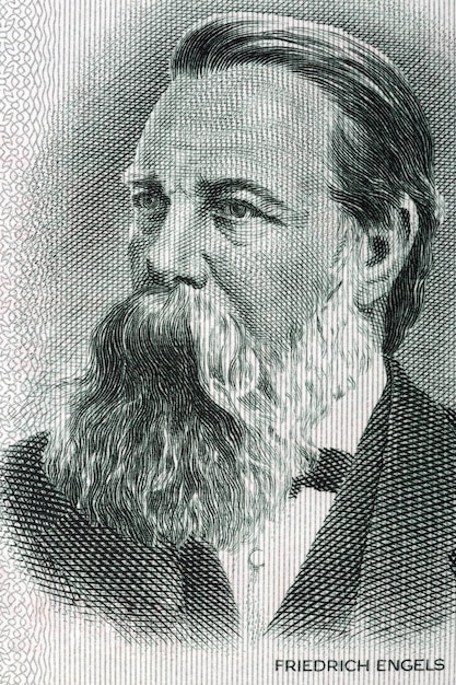 Foto friedrich engels un retrato del dinero alemán