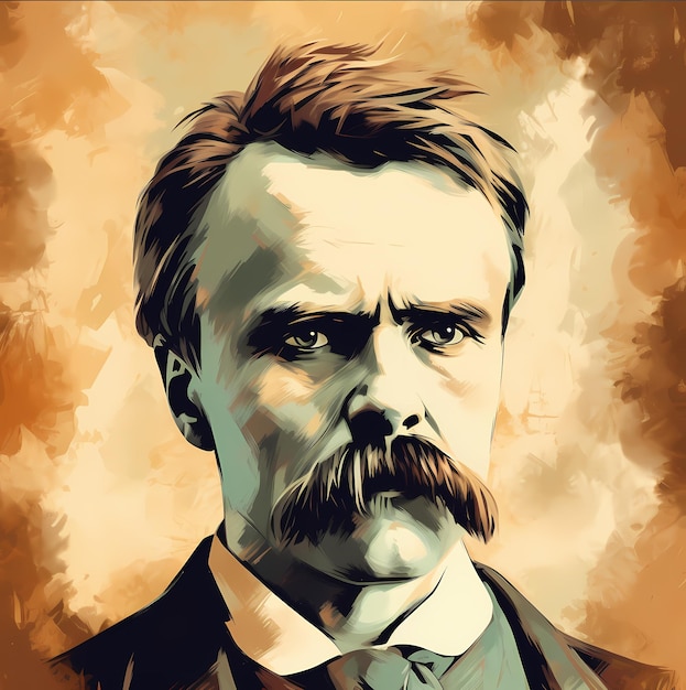 Foto friedrich wilhelm nietzsche fue un filósofo alemán que comenzó su carrera como filólogo clásico.