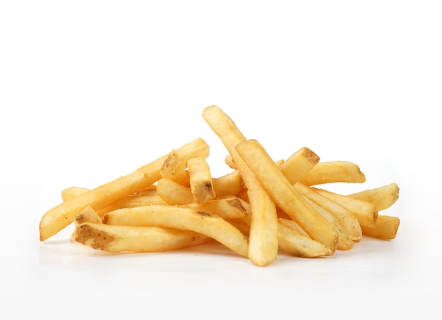 Fries, cocina americana, fondo blanco