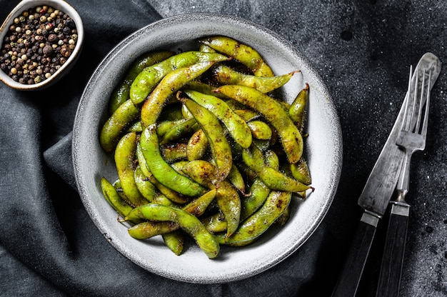 Frijoles Edamame al Vapor con Soja Verde