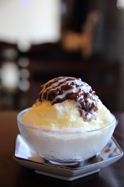 Frijoles rojos con raspado japonés