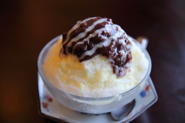 Frijoles rojos con raspado japonés