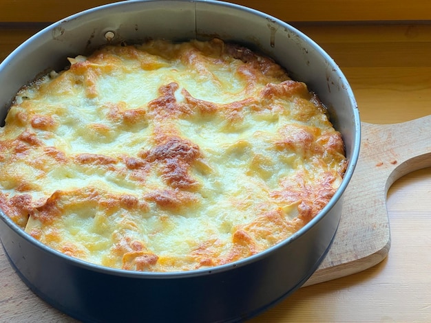 Frisch gebackene Lasagne