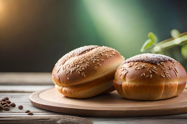 Frisch gebackene Vollkornbrötchen