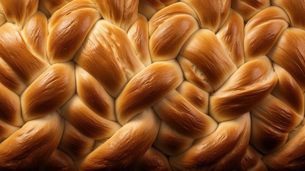 Frisch gebackener Challah-Horizontalhintergrund