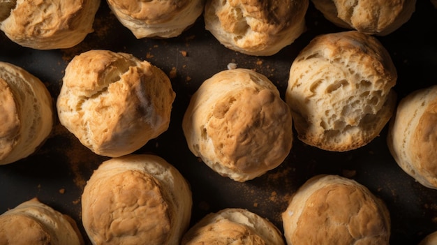 Frisch gebackener Scone-Horizontalhintergrund