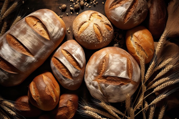 Frisch gebackenes Brot auf einem schönen Hintergrund