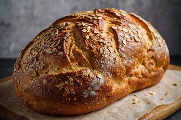 Frisch gebackenes Brot auf Holz