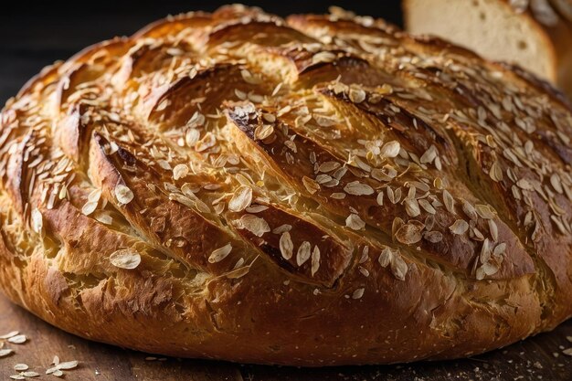 Frisch gebackenes Brot auf Holz