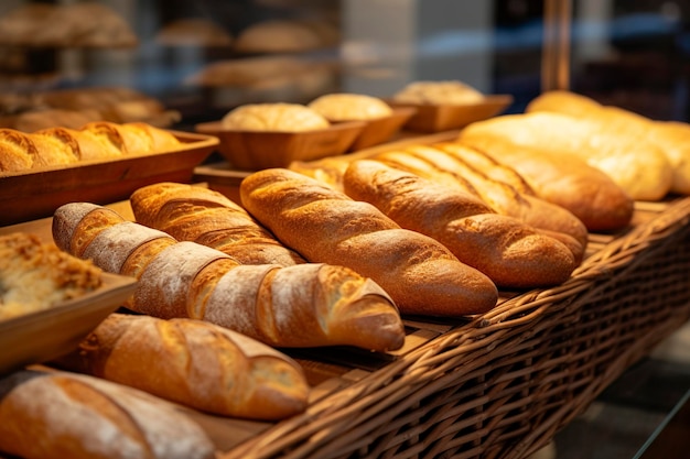 frisch gebackenes Brot im Laden