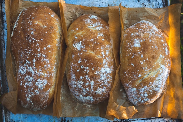 Frisch gebackenes ciabatta zu hause