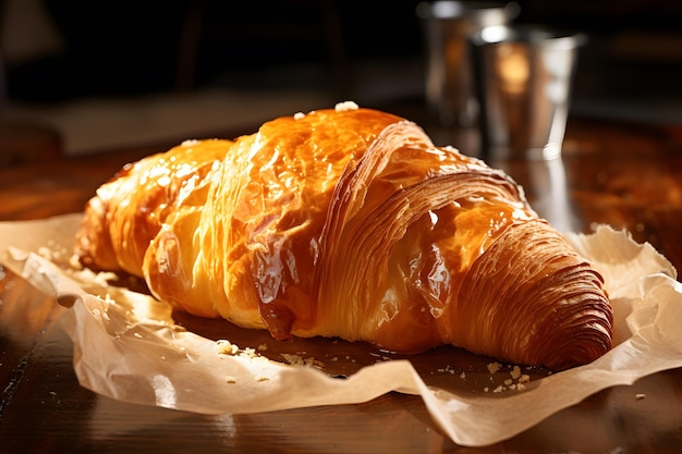 Frisch gebackenes Croissant