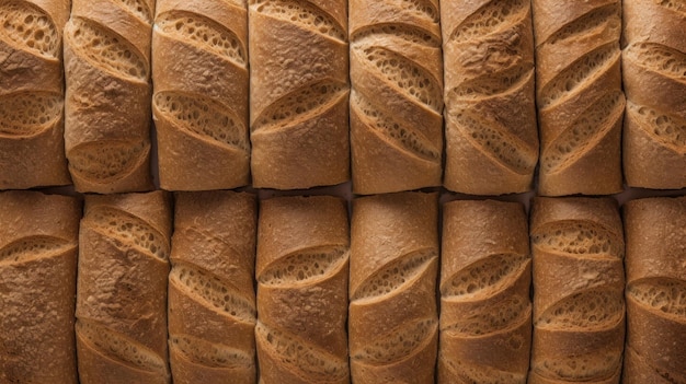 Frisch gebackenes Vollkornbrot, horizontaler Hintergrund