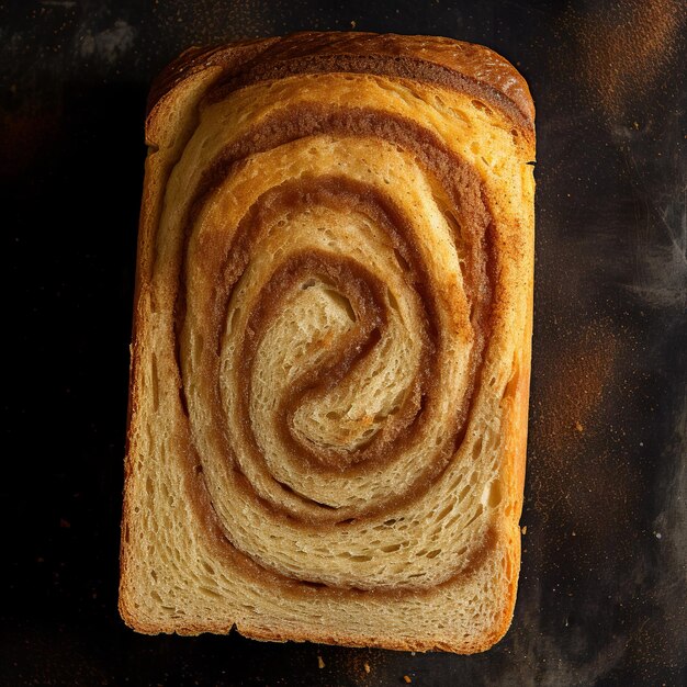 Frisch gebackenes Zimtbrot, isoliert auf hölzernem Hintergrund