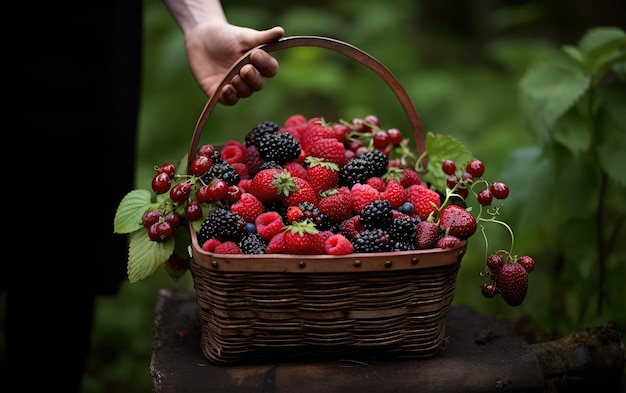 Frisch gepflückte Bio-Beeren