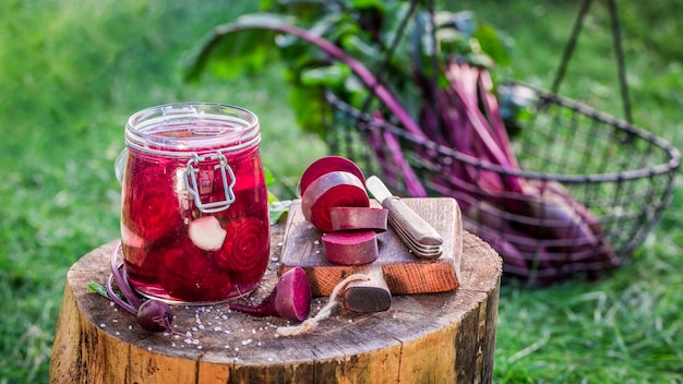 Frisch gepflückte Rote Beete zum Einlegen