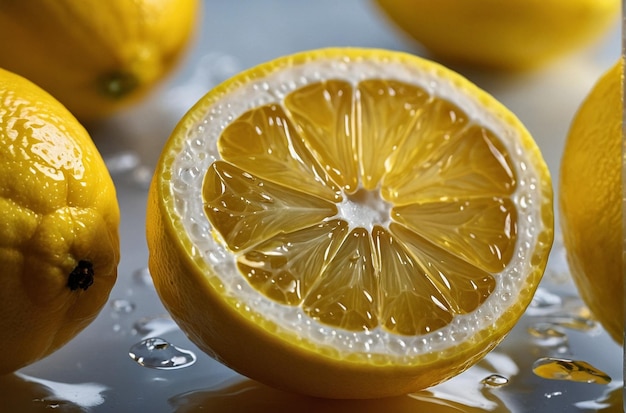 Frisch gepresster Zitronensaft in einem klaren Glas