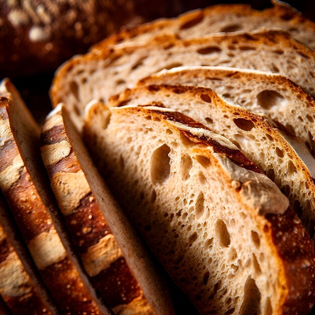 Foto frisch geschnittenes brot