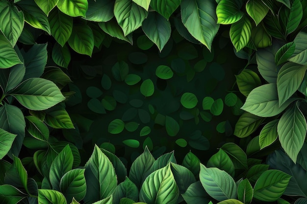 Frisch grüne Baumblätter Rahmen Natürlicher Hintergrund