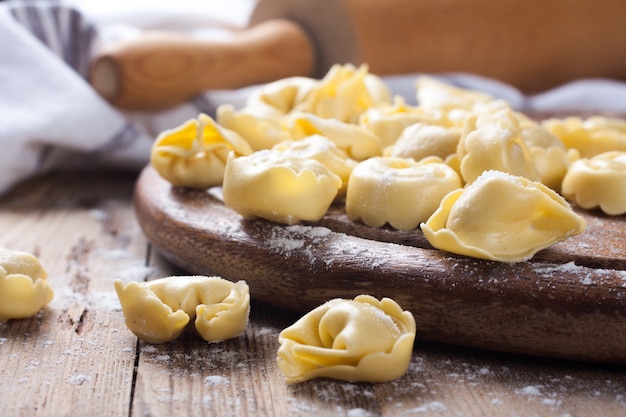 Frisch zubereitete italienische Tortellini