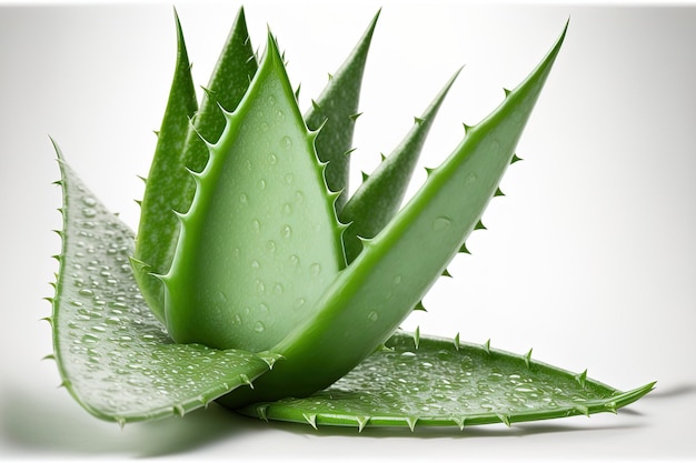 Frische Aloe Vera isoliert auf weißem Hintergrund